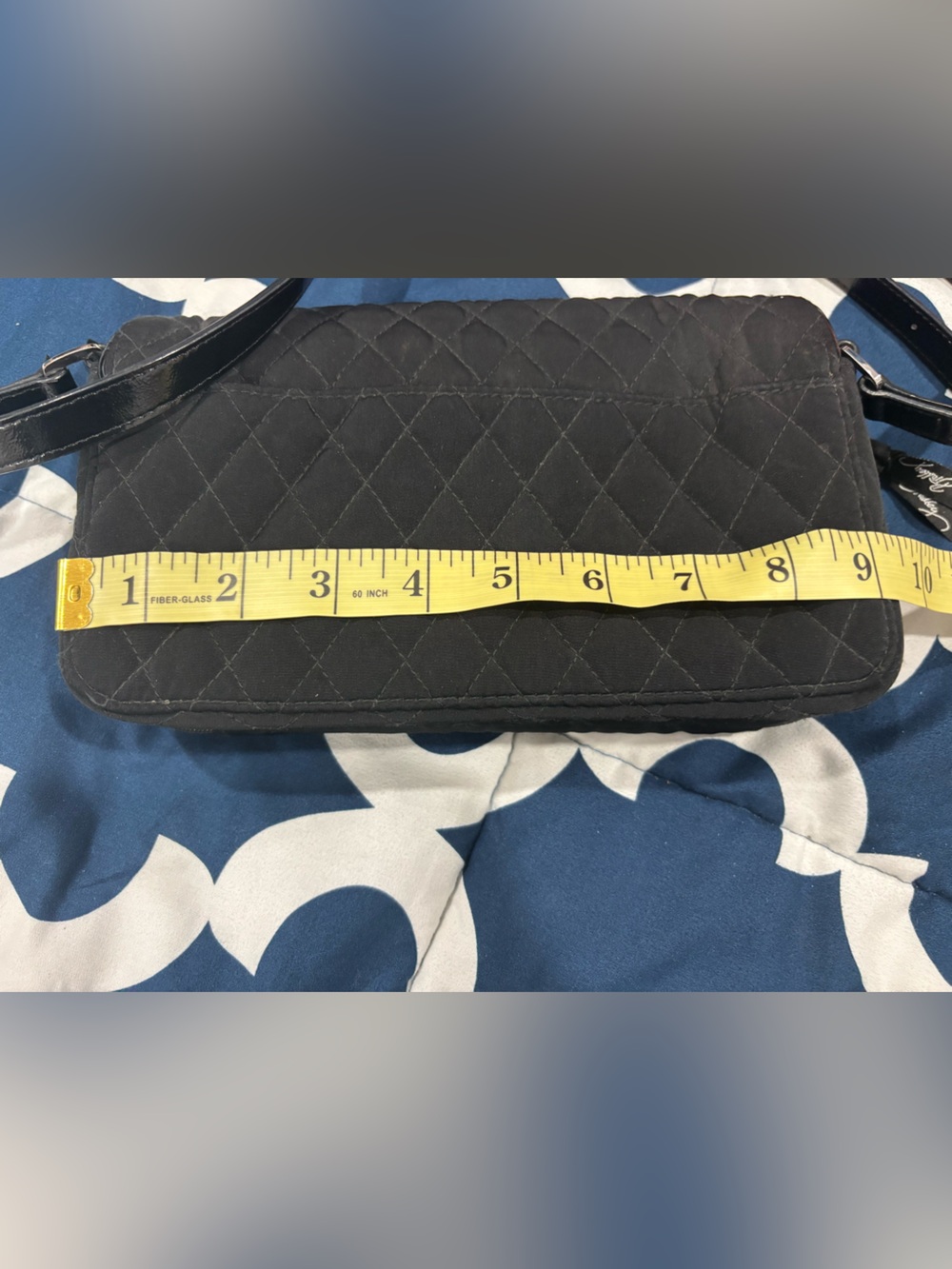 Vera Bradley Black Quilted Shoulder Crossbody Bag - Picture 11 of 12